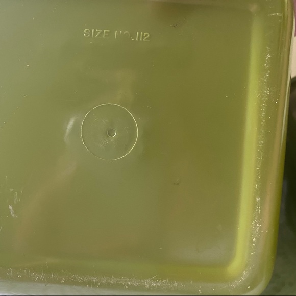 •Vintage• Green Floral Square Canisters; Plastic, Set of 4 - Retro Kitchen - Picture 14 of 15